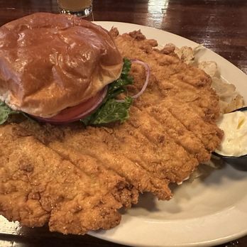 Aristocrat Pub & Restaurant - THE HOOSIER TENDERLOIN ("sandwich") - or my best attempt at making it look like a sandwich - Pubs Near Me - Indianapolis, Indiana