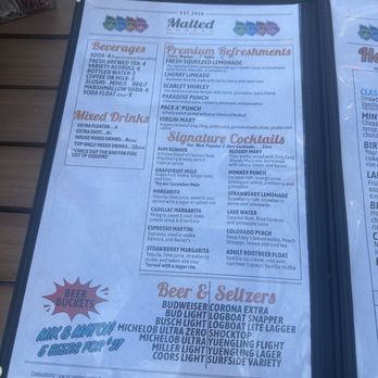The Malted Monkey - Menu - Bars Near Me - Lake Ozark, Missouri The Malted Monkey - Menu - Bars Near Me - Lake Ozark, Missouri