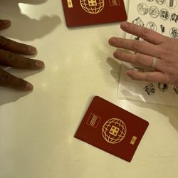 Lego Store - Our passports from the Lego store!