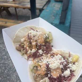 GastroPark - Pulled Chicken Taco - sloppy presentation but tasted good. $12 - Food Trucks Near Me - West Hartford, Connecticut GastroPark - Pulled Chicken Taco - sloppy presentation but tasted good. $12 - Food Trucks Near Me - West Hartford, Connecticut