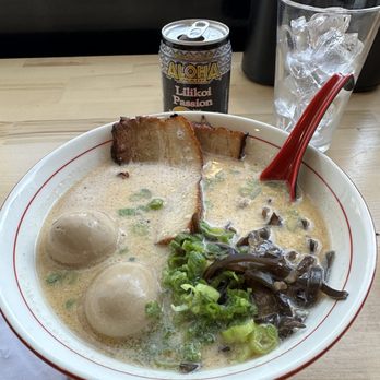 Masa Ramen Bistro - DIAMOND HEAD - Original Ramen with an extra egg. Drink is Lilikoi Passion Hwn Sun. - Hawaiian Near Me - Berkeley, California Masa Ramen Bistro - DIAMOND HEAD - Original Ramen with an extra egg. Drink is Lilikoi Passion Hwn Sun. - Hawaiian Near Me - Berkeley, California