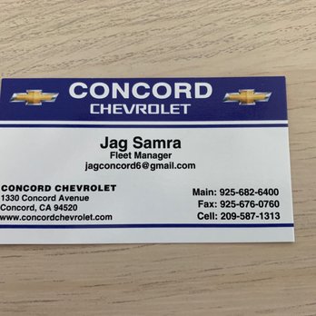 Concord Chevrolet - Business card - Car Dealers Near Me - Concord, California Concord Chevrolet - Business card - Car Dealers Near Me - Concord, California