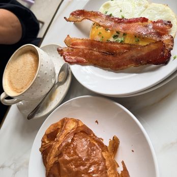 B Bistro + Bakery - Guava and cheese pastry, bacon and eggs - Bakeries Near Me - Miami, Florida