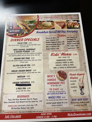 Menu photo 2 Nick's Kitchen Huntington, IN