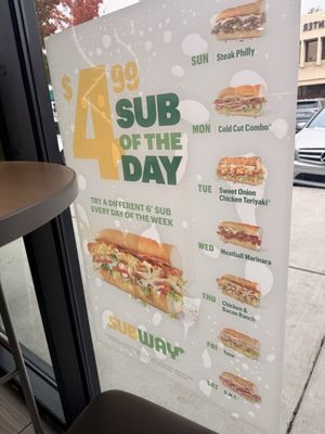 Menu photo 1 Subway Stockton, CA Menu photo 1 Subway Stockton, CA