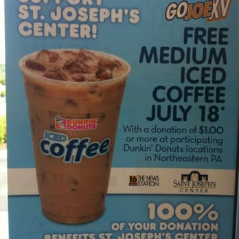 Dunkin' -  a sign advertising a coffee drink - Donuts Near Me - Stroudsburg, Pennsylvania