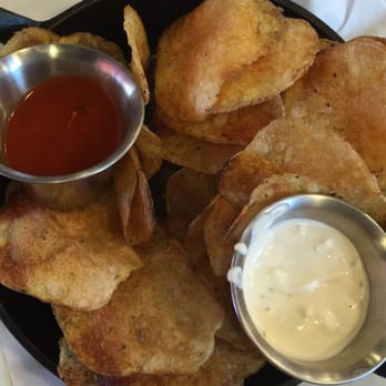 Old County Inn - House chips with house made blue cheese and wing sauce - Pizza Near Me - Pine, Arizona