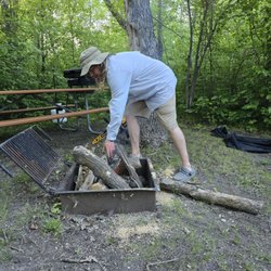 Lake Metigoshe State Park - Prepping the campfire