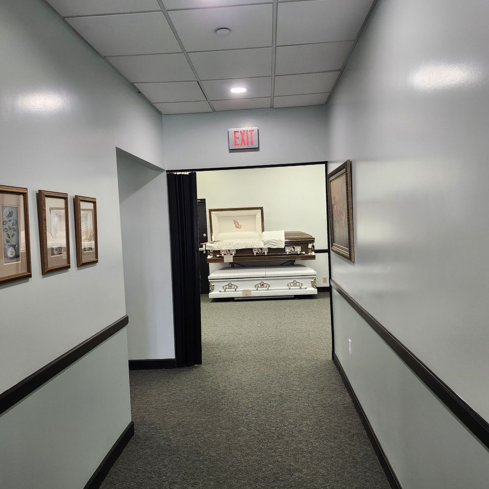 Best Funeral Services & Chapel - Hallway to casket showroom. - Cremation Services Near Me - Phoenix, Arizona