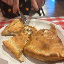 Joes Italian Grill - My 17 year old enjoying his calzone