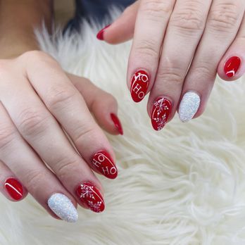 Coco Nails Spa - Christmas nail design by our technicians - Nail Salons Near Me - Sarasota, Florida