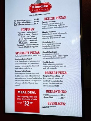 Menu photo 3 Klondike Pizza Kitchen Wisconsin Dells, WI Menu photo 3 Klondike Pizza Kitchen Wisconsin Dells, WI
