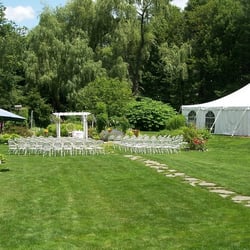Mile Away Restaurant - Outdoor wedding setting & Tent (6/09)