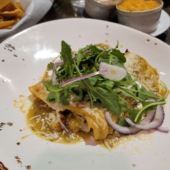Palenque Kitchen - Shrimp enchiladas with arugula - Mexican Near Me - Riverside, California Palenque Kitchen - Shrimp enchiladas with arugula - Mexican Near Me - Riverside, California