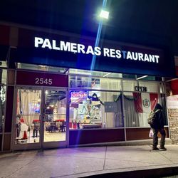 Palmeras Restaurant - Outside with the new name as of 12.27.2025. No longer Saritas.