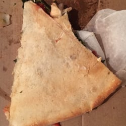 Prides Deli and Pizzeria - Check out the undercooked Mediterranean that was sticking to the paper inside the pizza box.