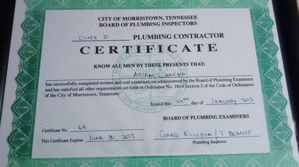 Slide of Carter Plumbing & Drains