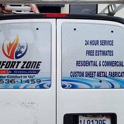 Comfort Zone Heating & Cooling - New lettering