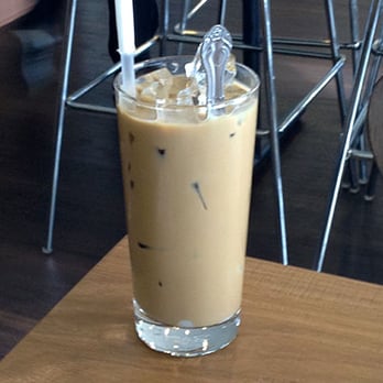 Pho Avenue - ca phe sua da (Vietnamese Iced Coffee).  It has hazelnut syrup. - Vietnamese Near Me - Mountain View, California