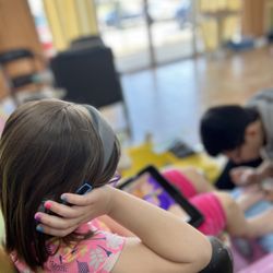 My Nail Spa - My daughters painted nails while getting a pedicure.