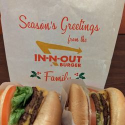 In-N-Out Burger - Double Double x2 with raw onion