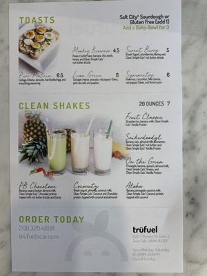 Menu photo 1 Trufuel Twin Falls, ID Menu photo 1 Trufuel Twin Falls, ID