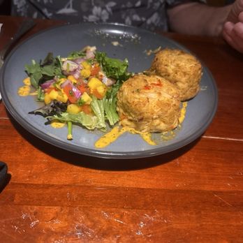 Braised Onion - Crab Cakes. I forgot to take a picture of my Country Fried Steak. Next time! - New American Near Me - Ocala, Florida