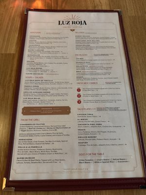 Menu photo 1 Luz Roja Tex Mex San Antonio, TX