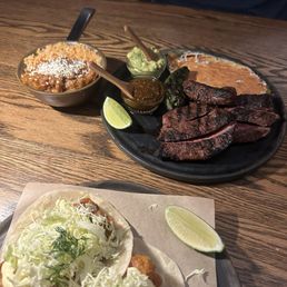 Carne asada plate & fish tacos