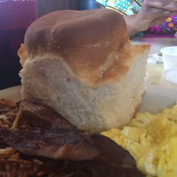 Big Cup Eatery - Burnt bacon and a really big biscuit - American Near Me - Glen Rose, Texas
