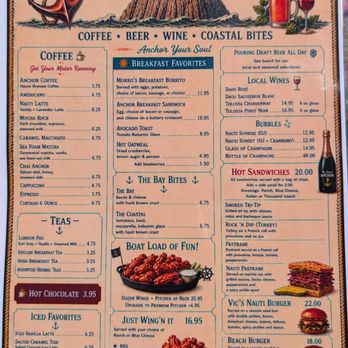 The Nauti Anchor - Menu - Coffee & Tea Near Me - Morro Bay, California The Nauti Anchor - Menu - Coffee & Tea Near Me - Morro Bay, California