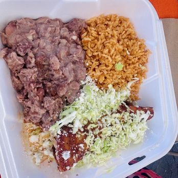 Gordita Chave - Enchilada with beans and rice - Mexican Near Me - Fresno, California Gordita Chave - Enchilada with beans and rice - Mexican Near Me - Fresno, California
