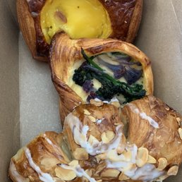Meyer lemon, broccoli cauliflower mornay, almond bearclaw