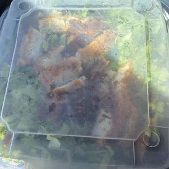 Bunz Burger - Crispy sad looking Crispy Chicken Salad - Hot Dogs Near Me - Huntington Beach, California