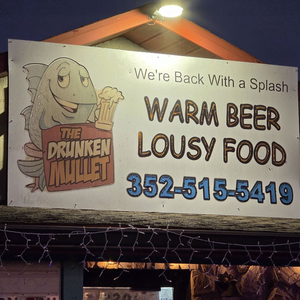 Drunken Mullet - Sign - Sports Bars Near Me - Hernando Beach, Florida Drunken Mullet - Sign - Sports Bars Near Me - Hernando Beach, Florida