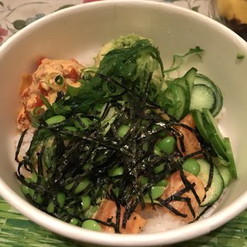 Poki One N Half - Small salmon & spicy tuna bowl - Poke Near Me - San Diego, California