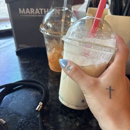 Coconut milk tea with boba Coconut milk tea with boba
