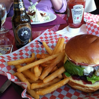 Beacon Falls Cafe - Delicious Lamb burger with Brie and an Old Rasputin stout pair well together! - New American Near Me - Beacon, New York Beacon Falls Cafe - Delicious Lamb burger with Brie and an Old Rasputin stout pair well together! - New American Near Me - Beacon, New York