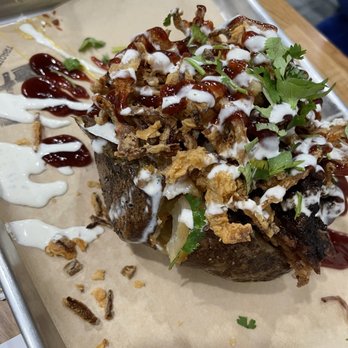 Smoke & Fire Social Eatery - Texas Loaded Potato - Barbeque Near Me - Pomona, California