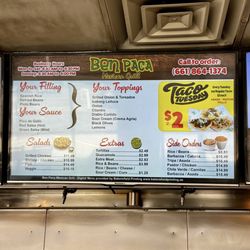 Ben Paca Mexican Grill - Menu
