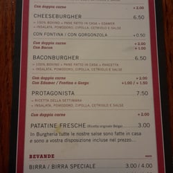 Burgheria - Burgheria menù.