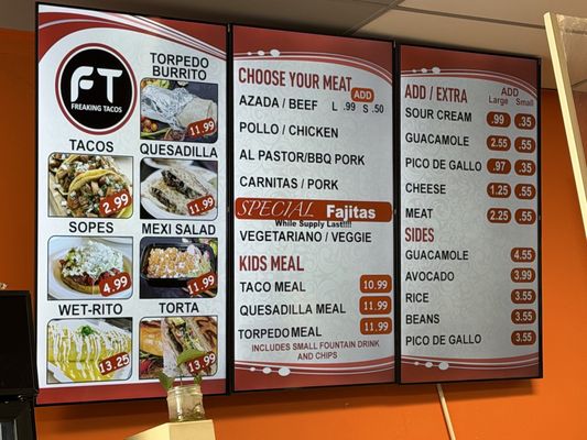 Menu photo 2 Freaking Tacos Santa Rosa, CA Menu photo 2 Freaking Tacos Santa Rosa, CA