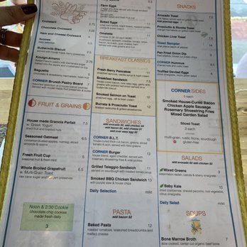 The Corner - Food menu - Cafes Near Me - Montclair, New Jersey The Corner - Food menu - Cafes Near Me - Montclair, New Jersey