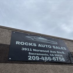Rocks Auto Sales - Logo,Number,Address