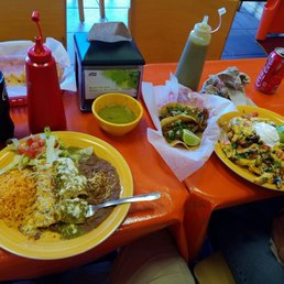 Sour Cream Chicken Enchiladas Plate
