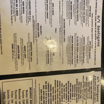 S/T Hooligan's - Menu June 2022 - Cajun/Creole Near Me - Seattle, Washington