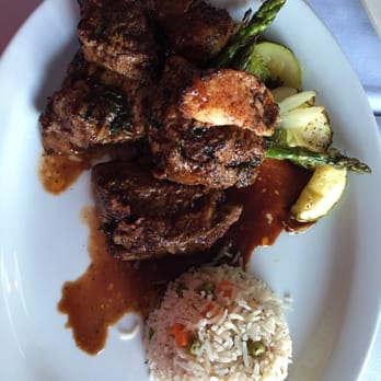 Gorgeous George's Mediterranean Kitchen - Shish kabob plate. The meat is SOOO tender!! - Middle Eastern Near Me - Seattle, Washington