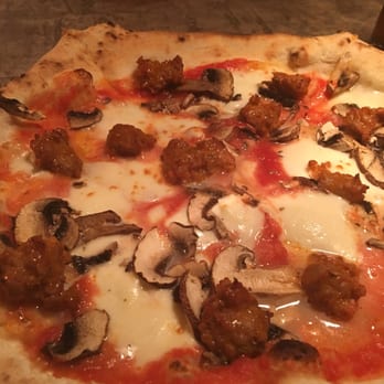 Piacere - Sausage & mushroom pizza. - Pizza Near Me - New York, New York Piacere - Sausage & mushroom pizza. - Pizza Near Me - New York, New York