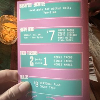 Dos Santos - Happy hour menu - Mexican Near Me - Nashville, Tennessee