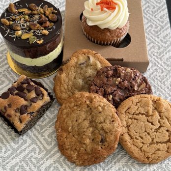 Torrance Bakery - Dubai Chocolate Cup. Carrot Cupcake Brookie (L/R) Chocolate Chip Cookie , Fudge Chew, Oatmeal Raisin and Peanut Butter. - Bakeries Near Me - Gardena, California Torrance Bakery - Dubai Chocolate Cup. Carrot Cupcake Brookie (L/R) Chocolate Chip Cookie , Fudge Chew, Oatmeal Raisin and Peanut Butter. - Bakeries Near Me - Gardena, California